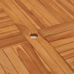 vidaXL Gartentisch 120x120x75 cm Teakholz Massiv