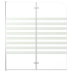 vidaXL Duschabtrennung 120x140 cm Hartglas Streifen