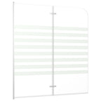 vidaXL Duschabtrennung 120x140 cm Hartglas Streifen