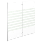 vidaXL Duschabtrennung 120x140 cm Hartglas Streifen