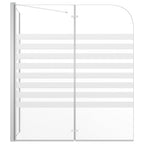 vidaXL Duschabtrennung 120x68x130 cm Hartglas Gestreift