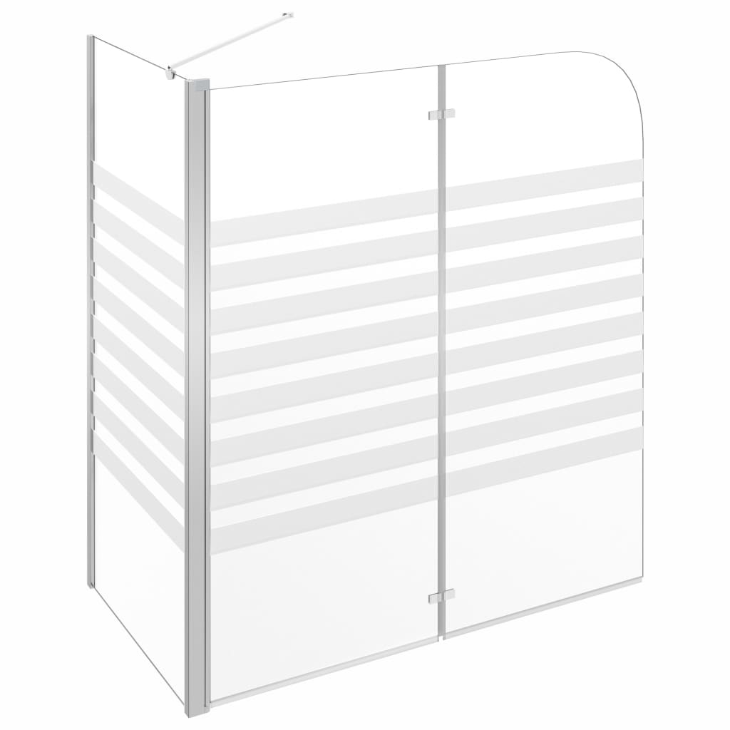 vidaXL Duschabtrennung 120x68x130 cm Hartglas Gestreift