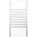 vidaXL Duschabtrennung 120x68x130 cm Hartglas Gestreift