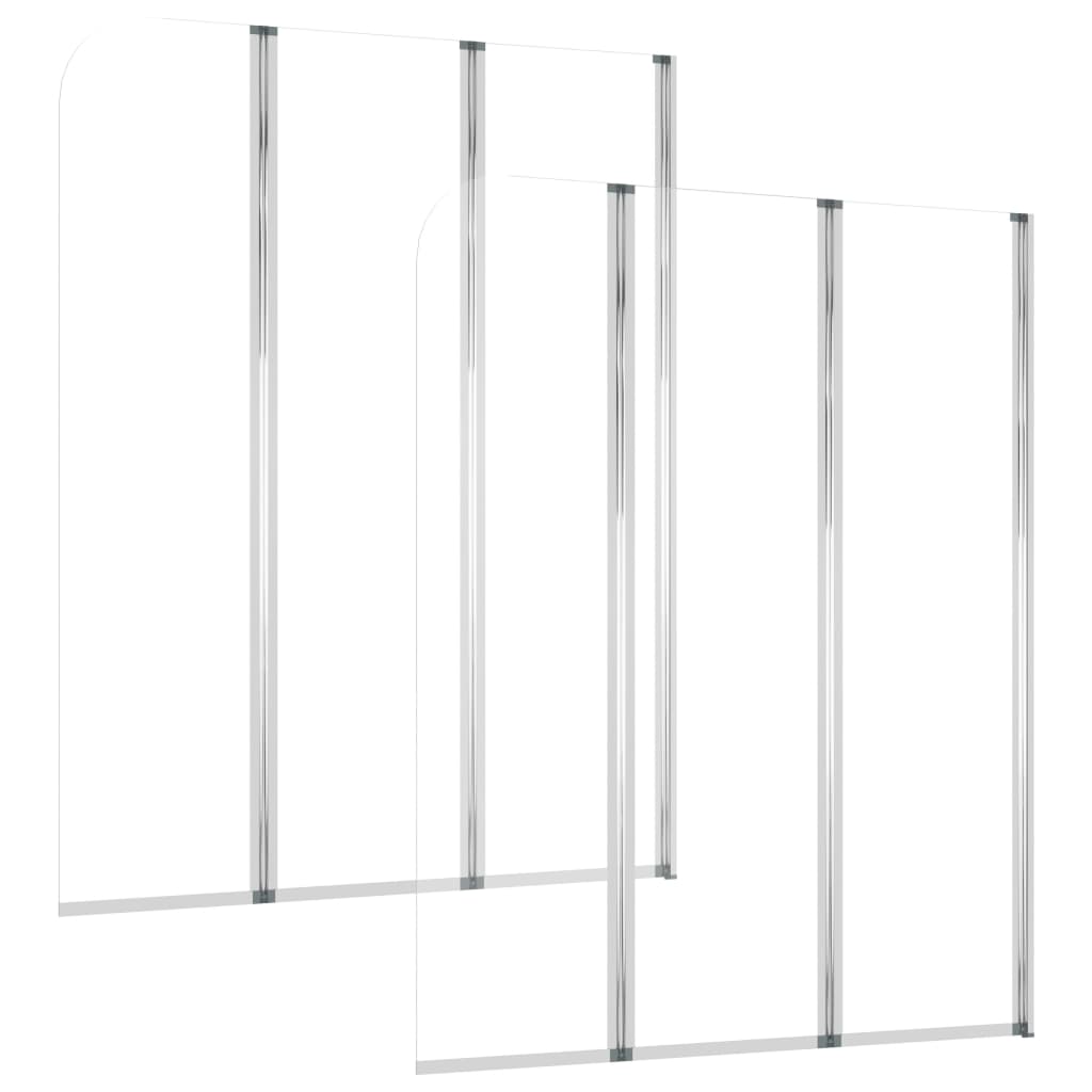 vidaXL Duschabtrennungen 2 Stk. 104x130 cm Hartglas Transparent