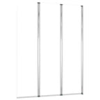 vidaXL Duschabtrennungen 2 Stk. 104x130 cm Hartglas Transparent