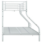 vidaXL Etagenbettgestell Weiß Metall 140x200 cm/90x200 cm