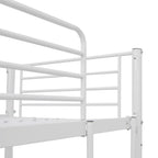 vidaXL Etagenbett mit Tischrahmen Weiß Metall