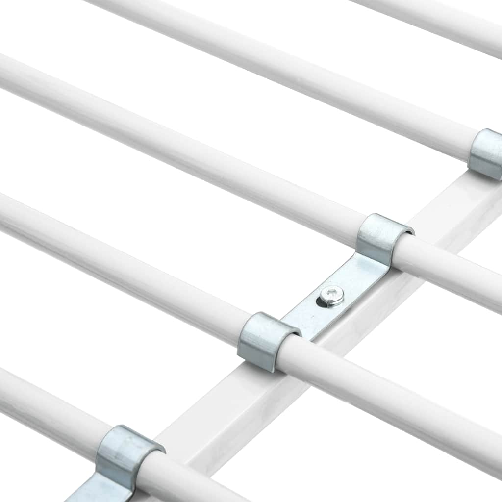 vidaXL Etagenbett mit Tischrahmen Weiß Metall