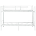 vidaXL Etagenbett Weiß Metall 90×200 cm