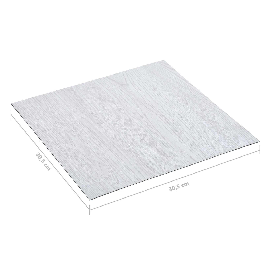vidaXL Bodenplanken 5,11 m² 55 pcs PVC Weißes Holz