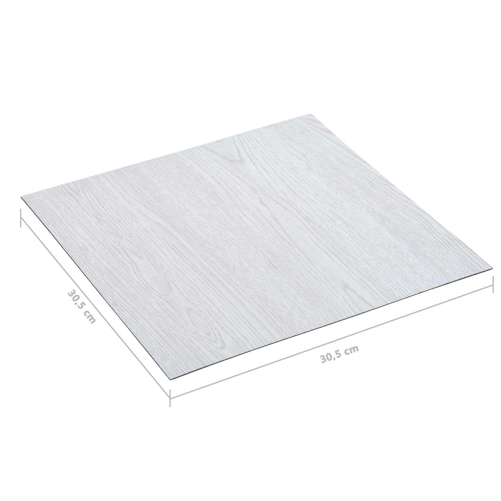 vidaXL Bodenplanken 5,11 m² 55 pcs PVC Weißes Holz