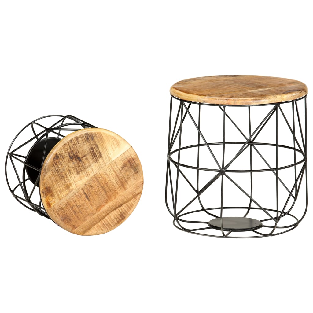 vidaXL Couchtische 2 Stk. Massivholz Mango