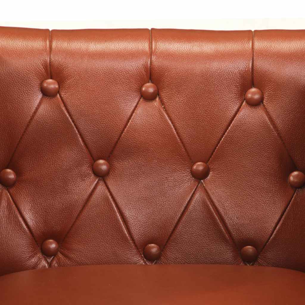 vidaXL Sessel Braun Echtleder