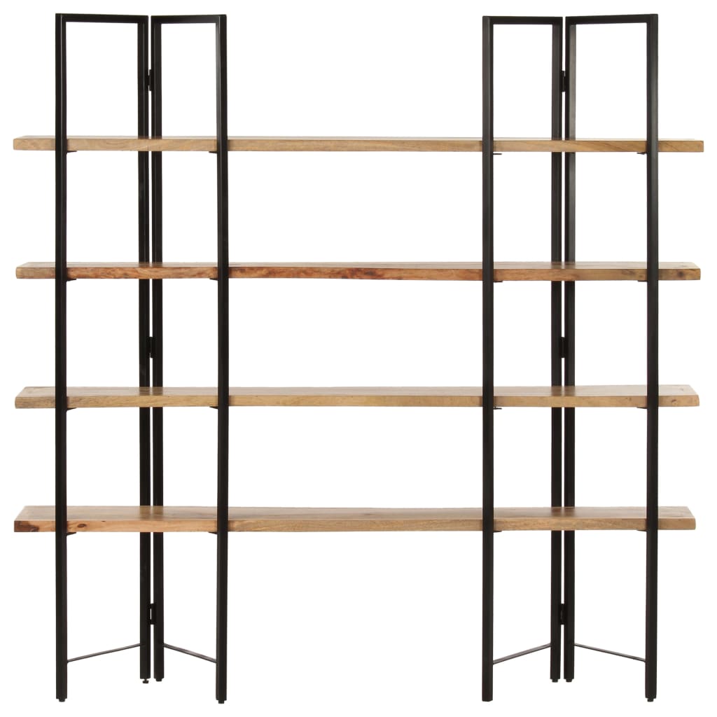 vidaXL Bücherregal mit 4 Regalböden 160x35x160 cm Mango Massivholz