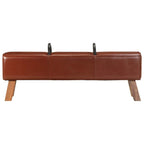 vidaXL Vintage Turnbock-Bank mit Griffen Echtes Ziegenleder