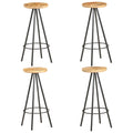 vidaXL Barhocker 4 Stk. Raues Mangoholz