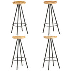 vidaXL Barhocker 4 Stk. Raues Mangoholz