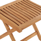 vidaXL Klappbarer Fußhocker 46,5×49×41,5 cm Massivholz Teak