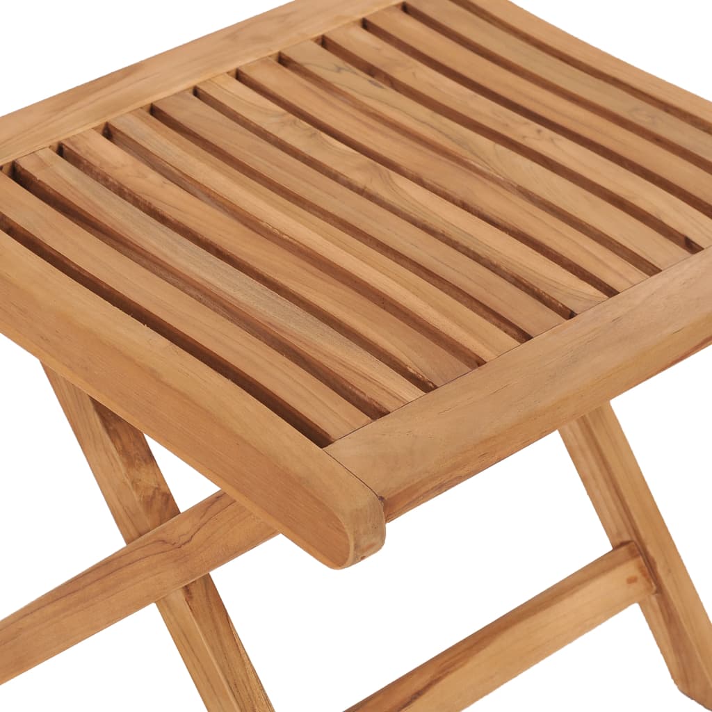 vidaXL Klappbarer Fußhocker 46,5×49×41,5 cm Massivholz Teak