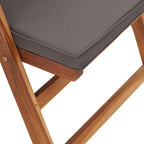 vidaXL Garten-Liegestühle 2 Stk. mit Auflagen Massivholz Teak Grau
