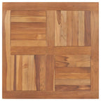 vidaXL Tischplatte Massivholz Teak Quadratisch 80×80×2,5 cm