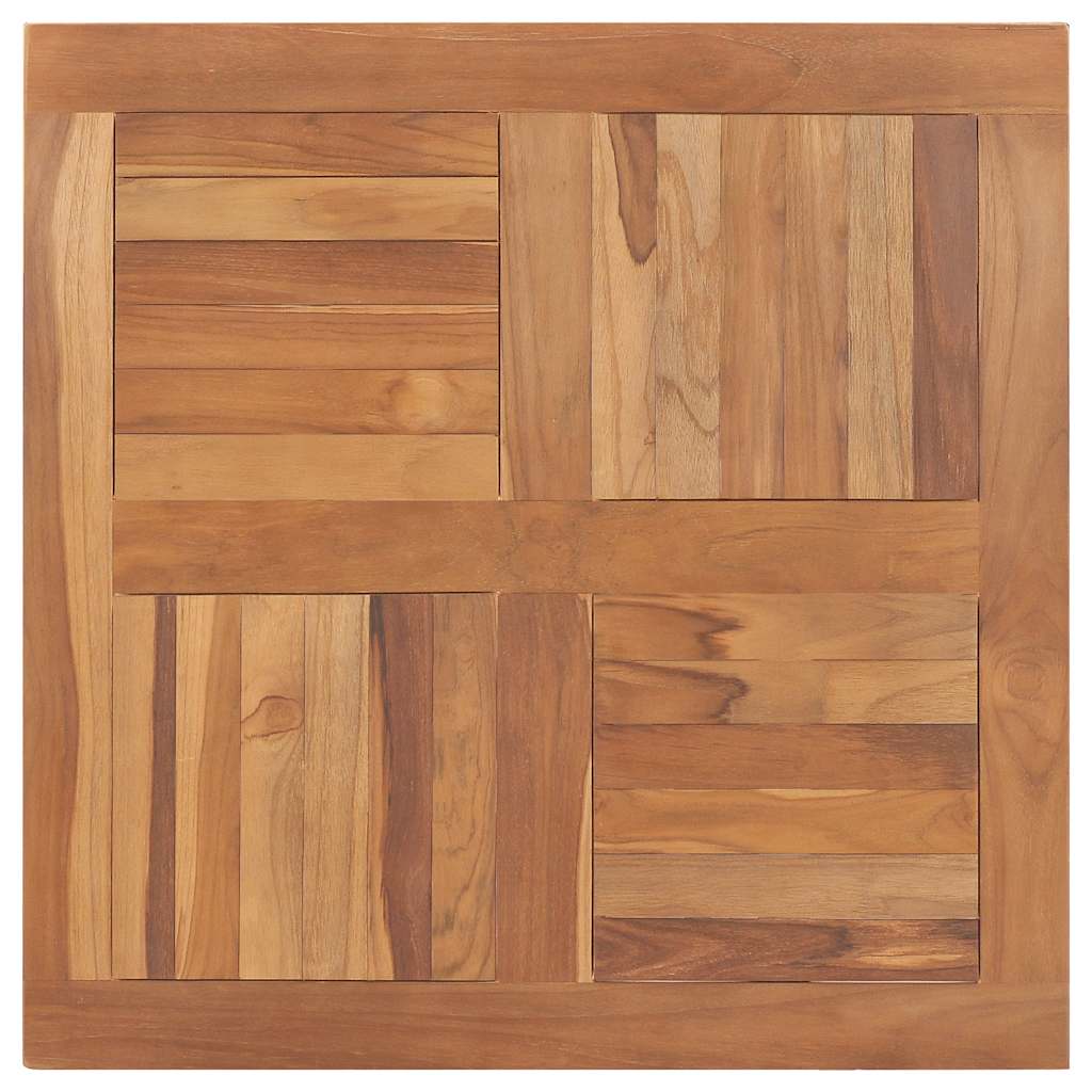 vidaXL Tischplatte Massivholz Teak Quadratisch 80×80×2,5 cm