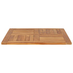 vidaXL Tischplatte Massivholz Teak Quadratisch 80×80×2,5 cm
