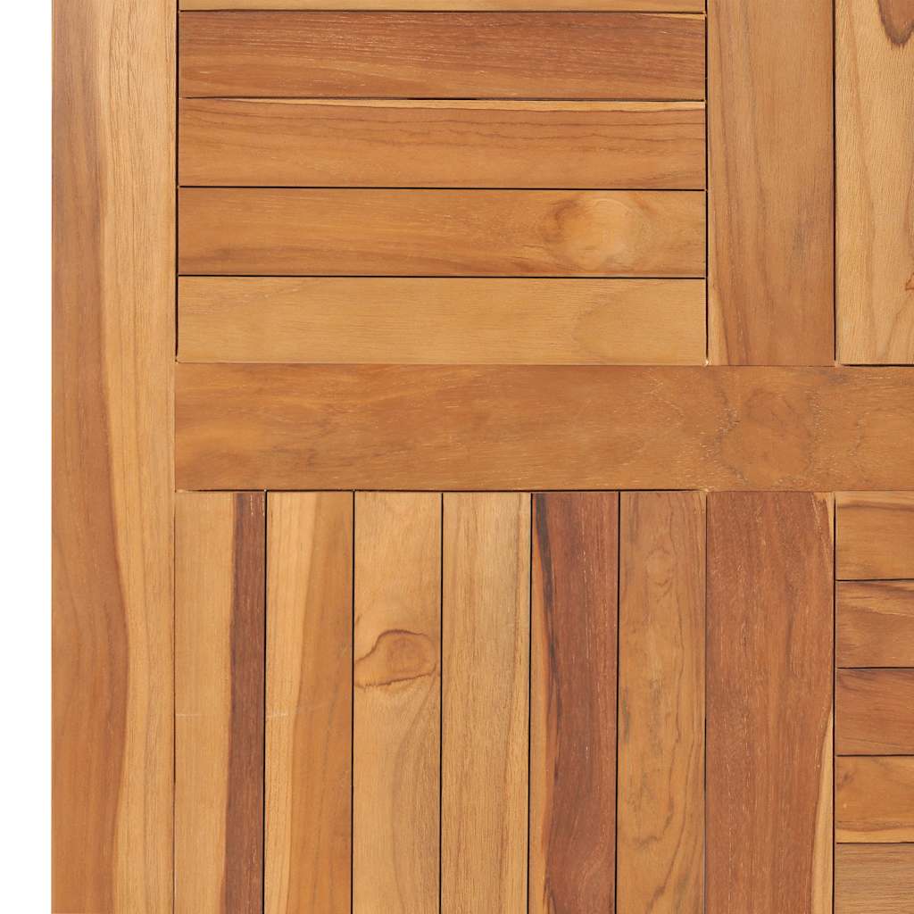 vidaXL Tischplatte Massivholz Teak Quadratisch 80×80×2,5 cm