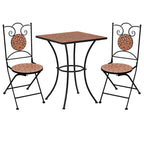 vidaXL 3-tlg. Bistro-Set Mosaik Keramik Terrakotta