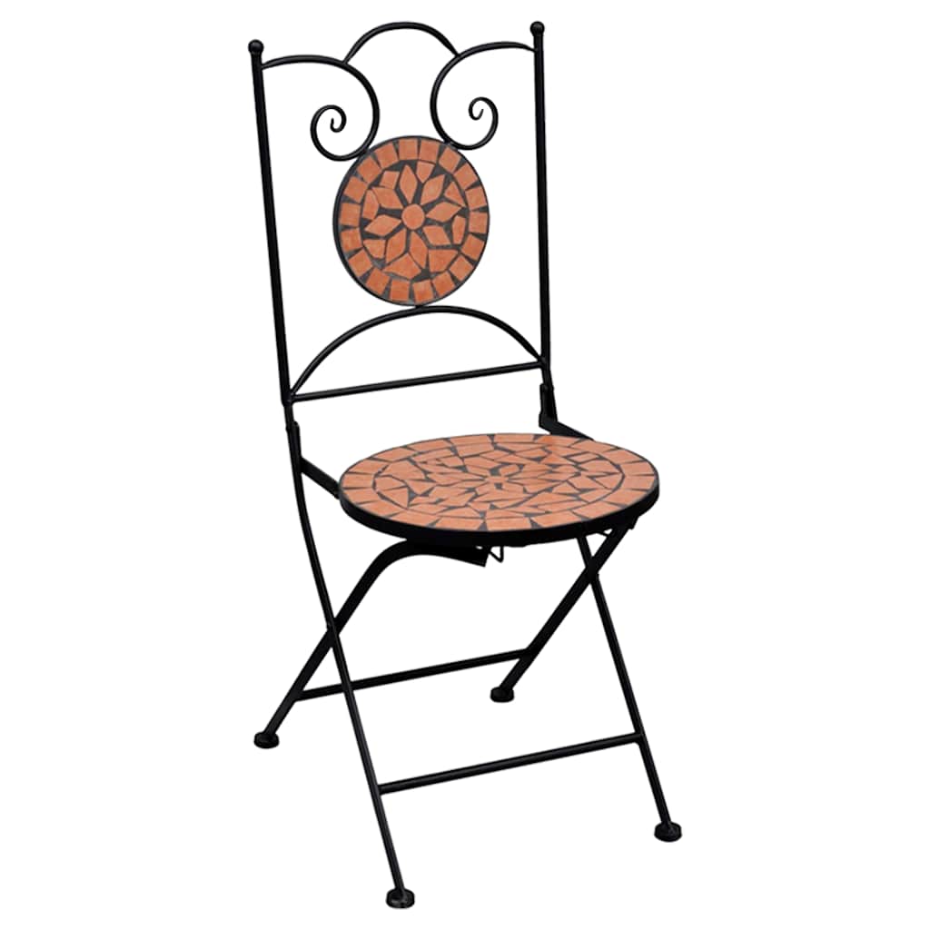vidaXL 3-tlg. Bistro-Set Mosaik Keramik Terrakotta
