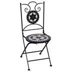 vidaXL 3-tlg. Bistro-Set Mosaik Keramik Schwarz und Weiß