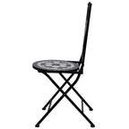 vidaXL 3-tlg. Bistro-Set Mosaik Keramik Schwarz und Weiß