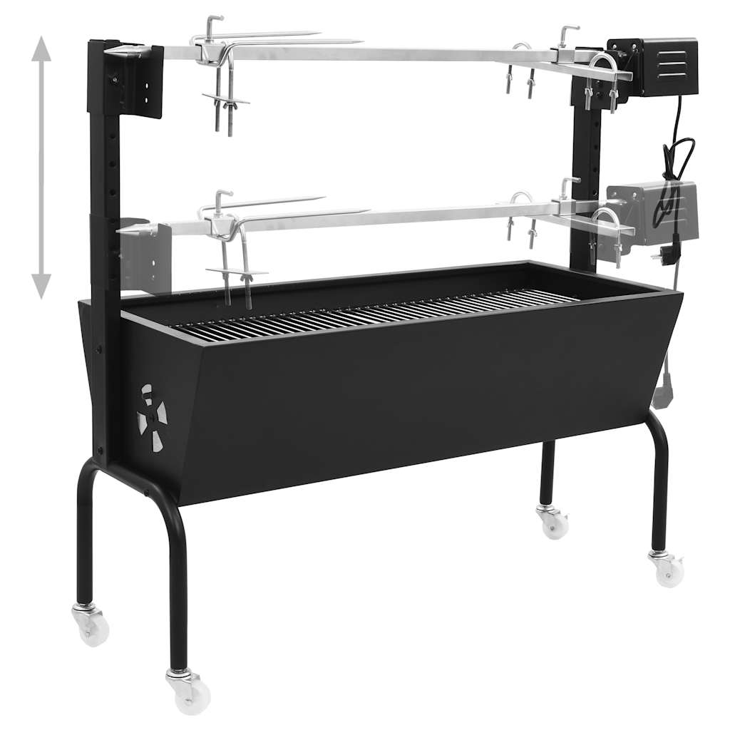 vidaXL Elektrische BBQ-Rotisserie Edelstahl