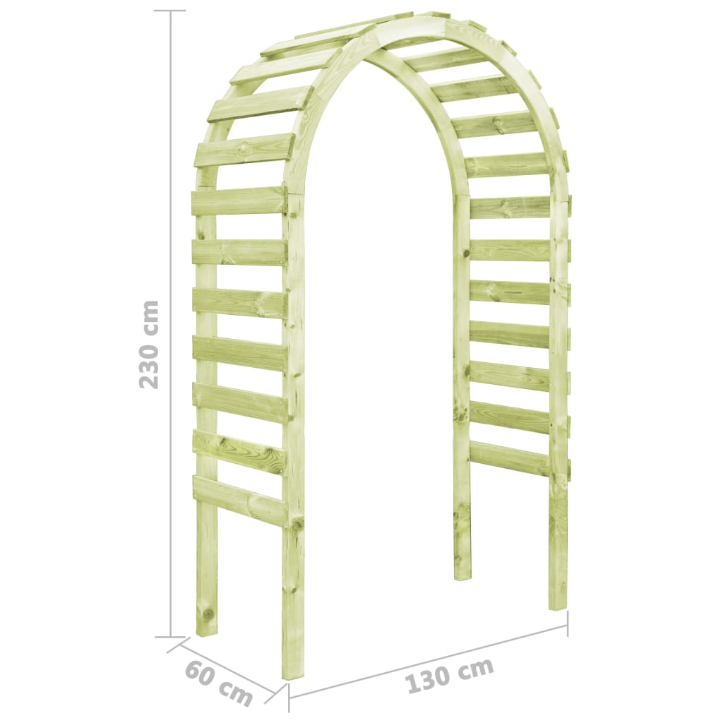 vidaXL Gartenpergola 130×60×230 cm Kiefernholz Imprägniert