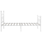 vidaXL Bettgestell mit Lattenrost Weiß Metall 90 x 200 cm