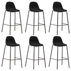 vidaXL Barhocker 6 Stk. Schwarz Stoff