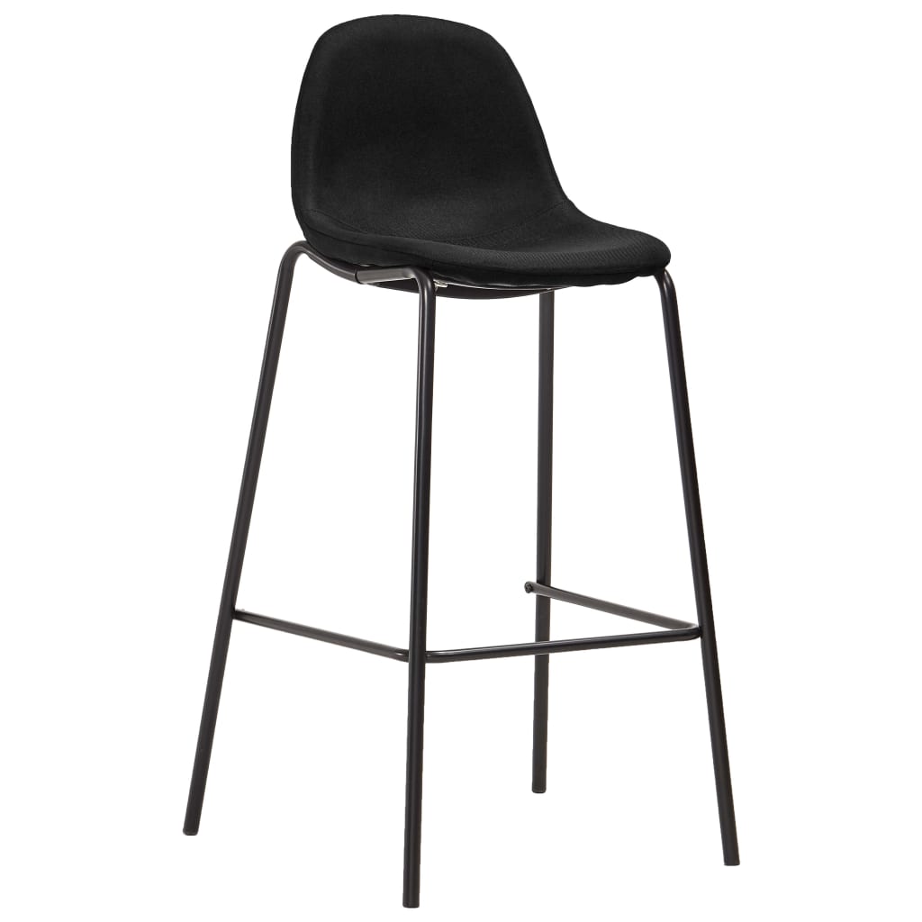 vidaXL Barhocker 6 Stk. Schwarz Stoff