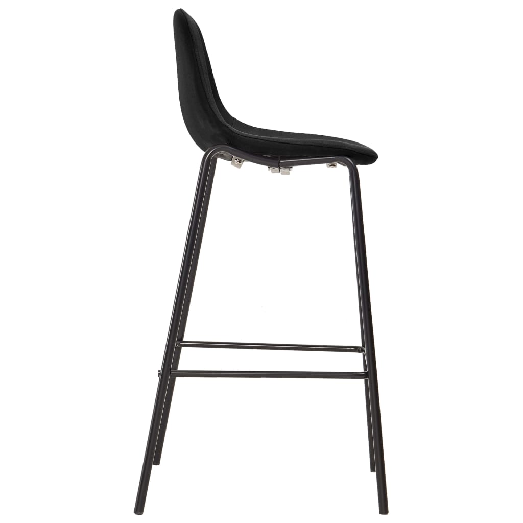vidaXL Barhocker 6 Stk. Schwarz Stoff