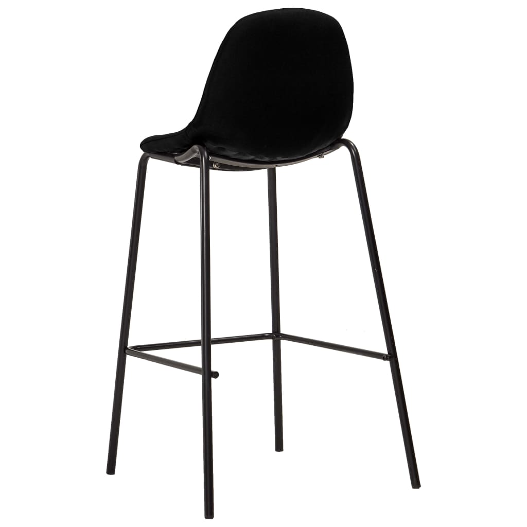 vidaXL Barhocker 6 Stk. Schwarz Stoff