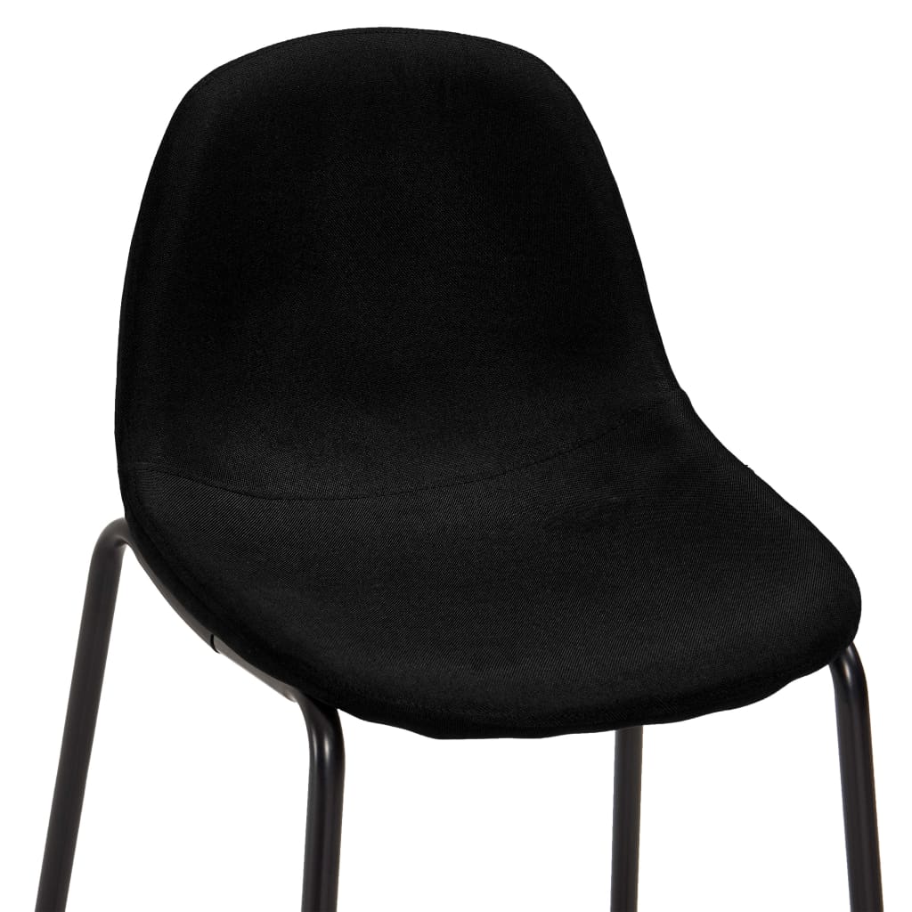 vidaXL Barhocker 6 Stk. Schwarz Stoff