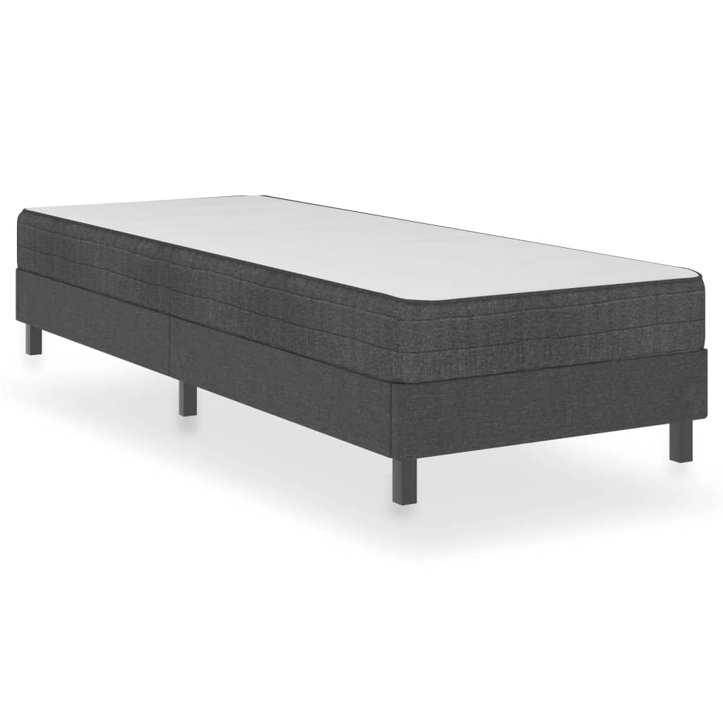 vidaXL Boxspring-Bettgestell Grau Stoff