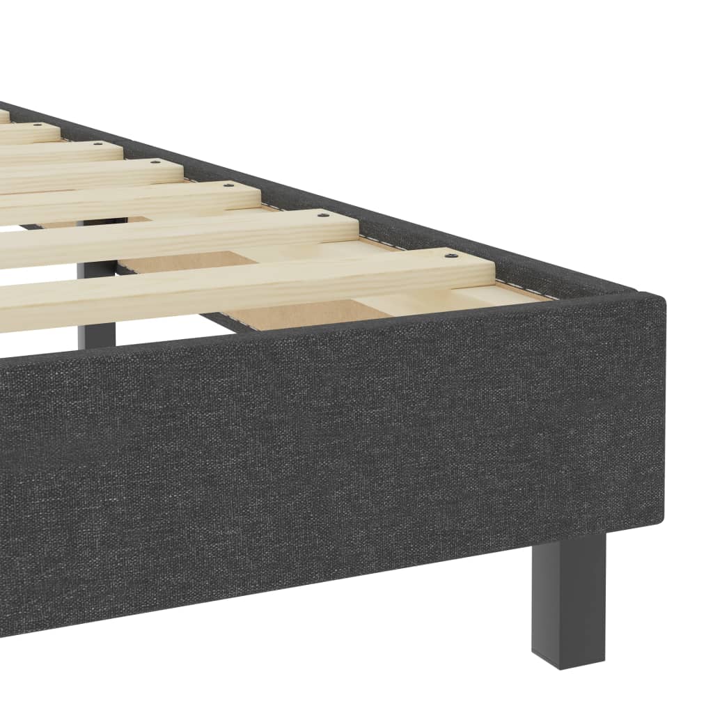 vidaXL Boxspring-Bettgestell Grau Stoff