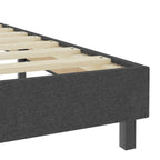 vidaXL Boxspring-Bettgestell Grau Stoff