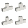 vidaXL Pfostenverbinder 4 Stk. T-Form Verzinktes Metall 71 x 71 mm