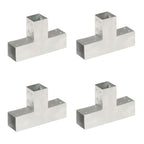vidaXL Pfostenverbinder 4 Stk. T-Form Verzinktes Metall 71 x 71 mm