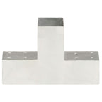 vidaXL Pfostenverbinder 4 Stk. T-Form Verzinktes Metall 71 x 71 mm