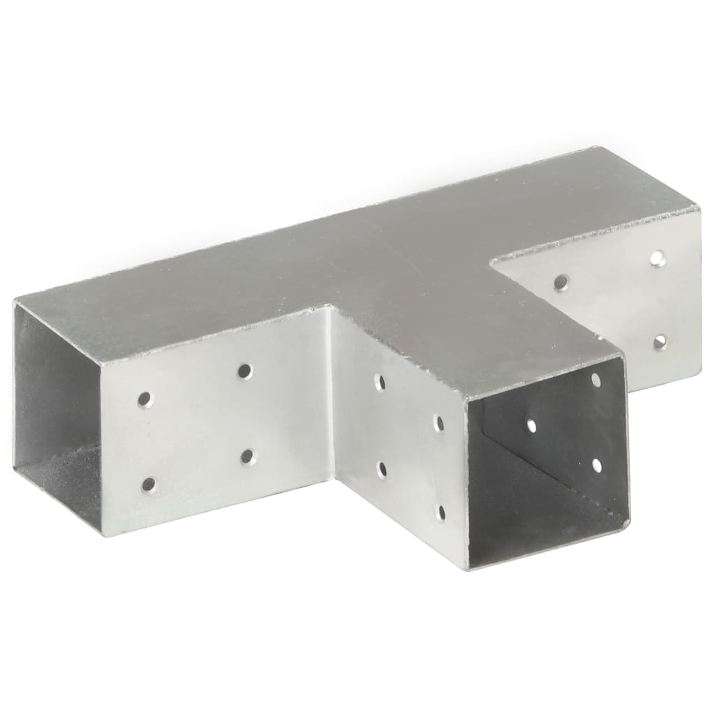 vidaXL Pfostenverbinder 4 Stk. T-Form Verzinktes Metall 71 x 71 mm