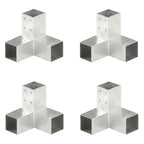 vidaXL Pfostenverbinder 4 Stk. Y-Form Verzinktes Metall 71 x 71 mm