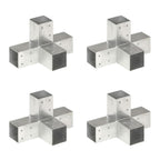 vidaXL Pfostenverbinder 4 Stk. X-Form Verzinktes Metall 71 x 71 mm