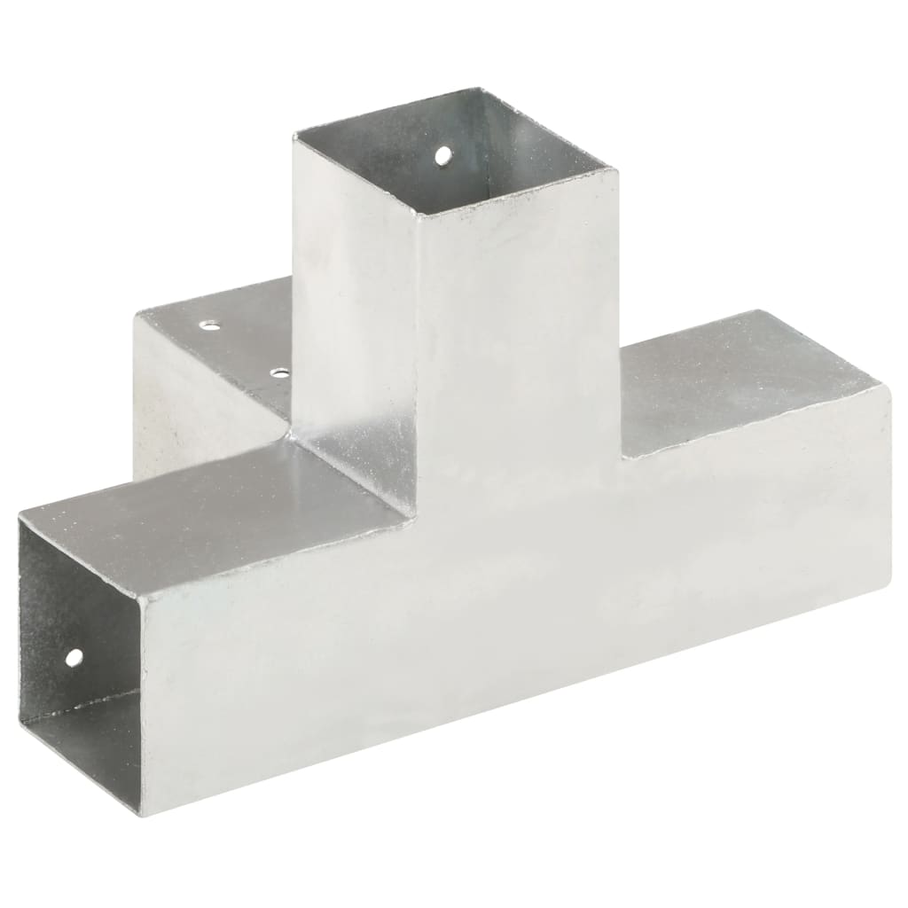 vidaXL Pfostenverbinder 4 Stk. X-Form Verzinktes Metall 71 x 71 mm